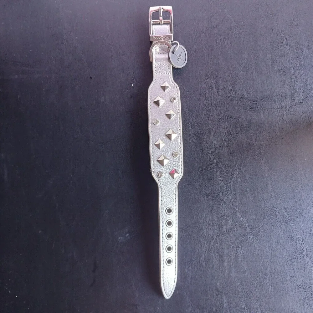 Good2Go Buckled Silver Studded Adjustable Dog Collar XS-SM Pets Fur Babies - Picture 1 of 4